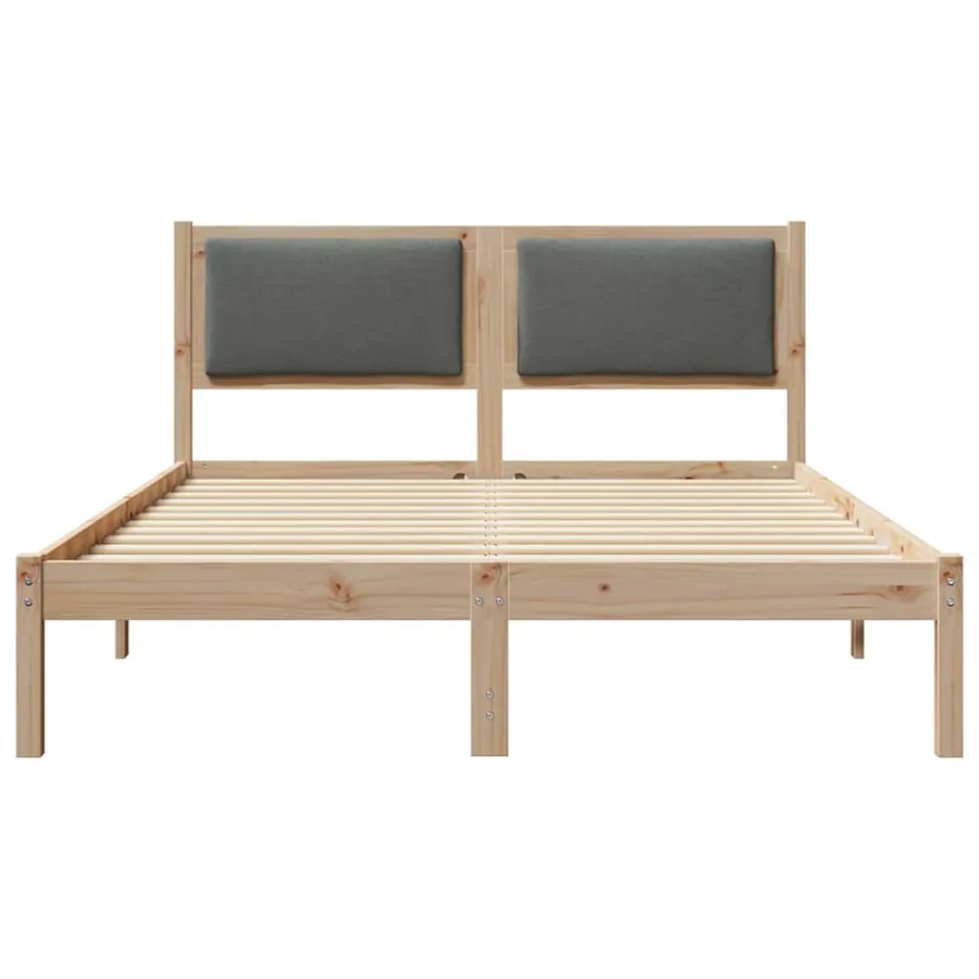Cadre de lit Gris foncé 150 x 200 cm Pin massif - 5