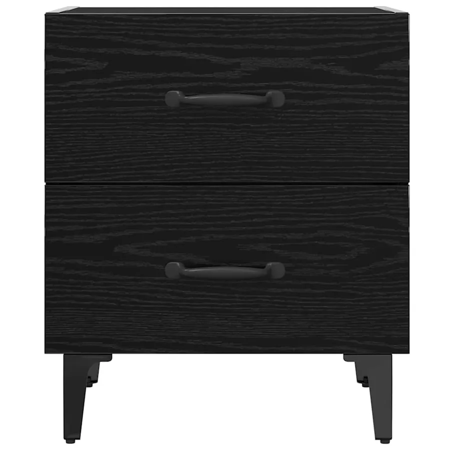 Armoire de lit avec tiroir 2 pcs Chêne noir 40 x 35 x 47,5 cm - 7