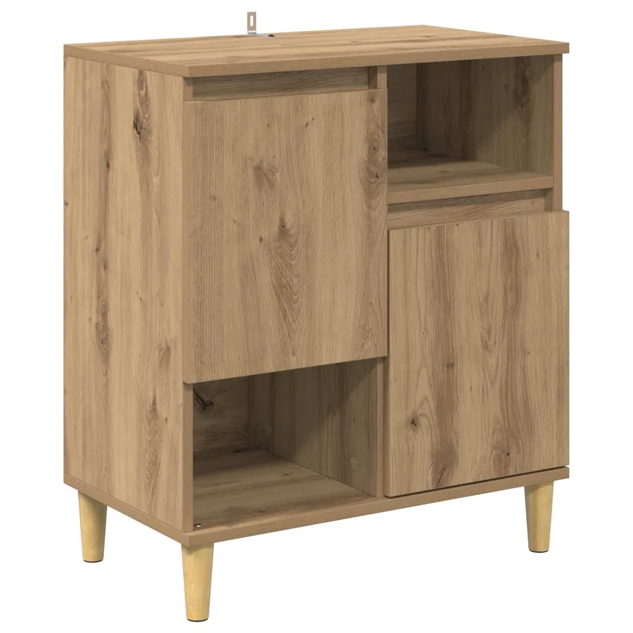 Buffet chêne artisanal 35 x 60 x 70 cm Bois d'ingénierie - 2