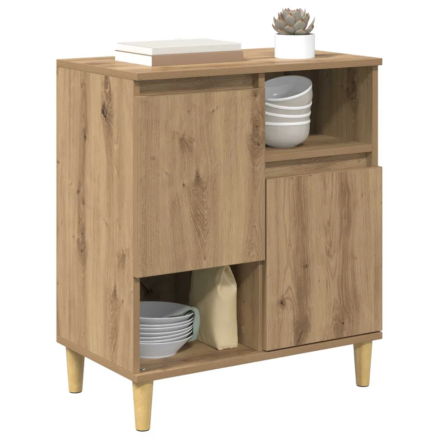 Buffet chêne artisanal 35 x 60 x 70 cm Bois d'ingénierie - 3