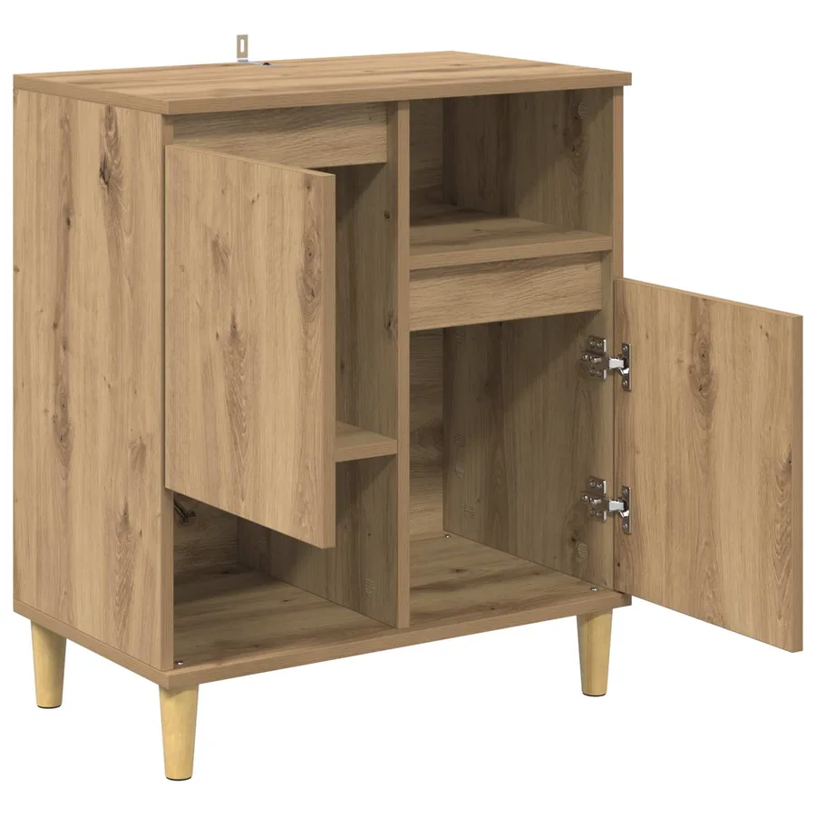 Buffet chêne artisanal 35 x 60 x 70 cm Bois d'ingénierie - 5
