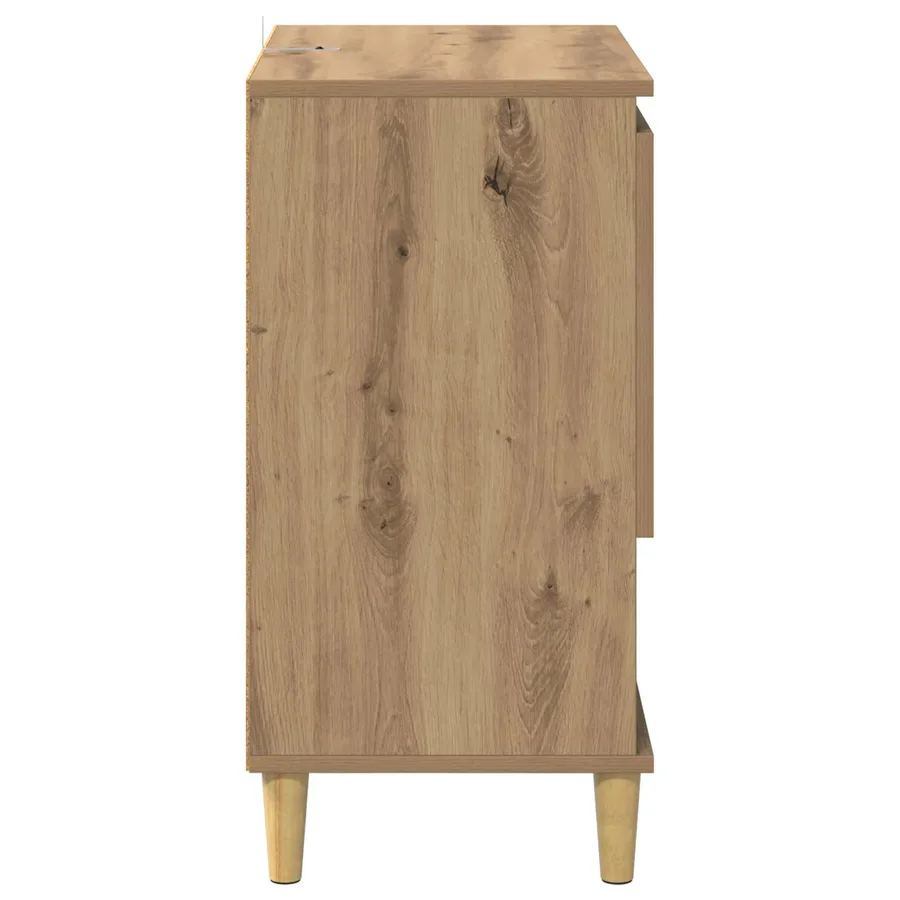 Buffet chêne artisanal 35 x 60 x 70 cm Bois d'ingénierie - 7