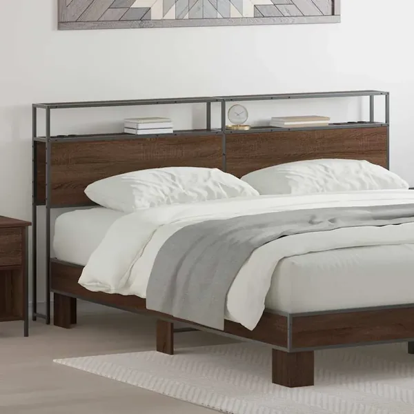 Tête de lit de rangement Chêne marron Bois d'ingénierie