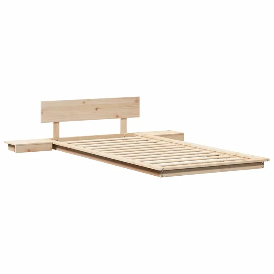 Cadre de lit Marron 90 x 190 cm bois - 4