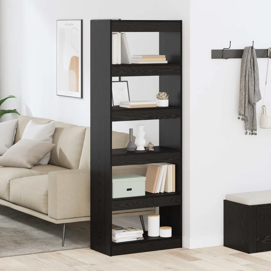 Bibliothèque Chêne noir 60 x 30 x 166 cm Bois d'ingénierie