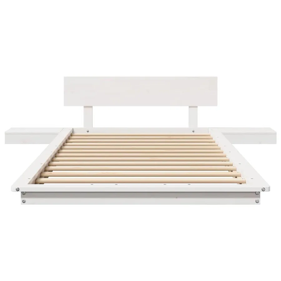 Cadre de lit Blanc 90 x 200 cm bois - 5