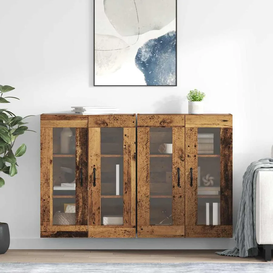 Cabinets muraux 2 pcs Bois Ancien 69,5 x 34 x 90 cm