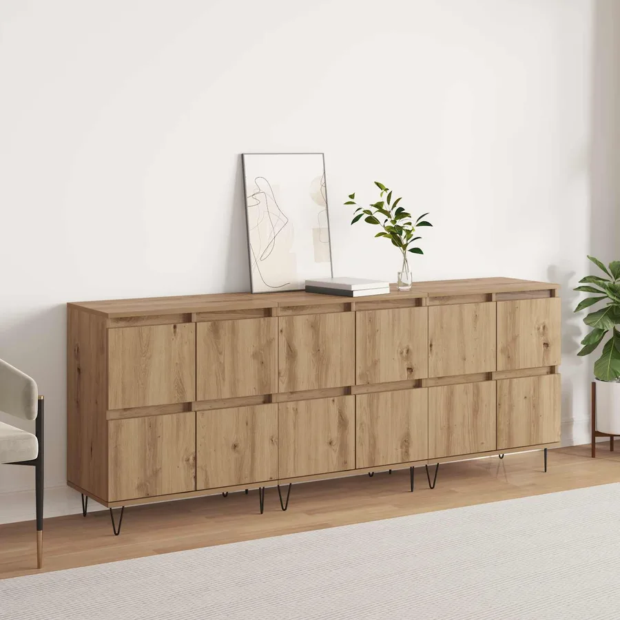 Buffets 3 pcs Chêne artisanal - 4