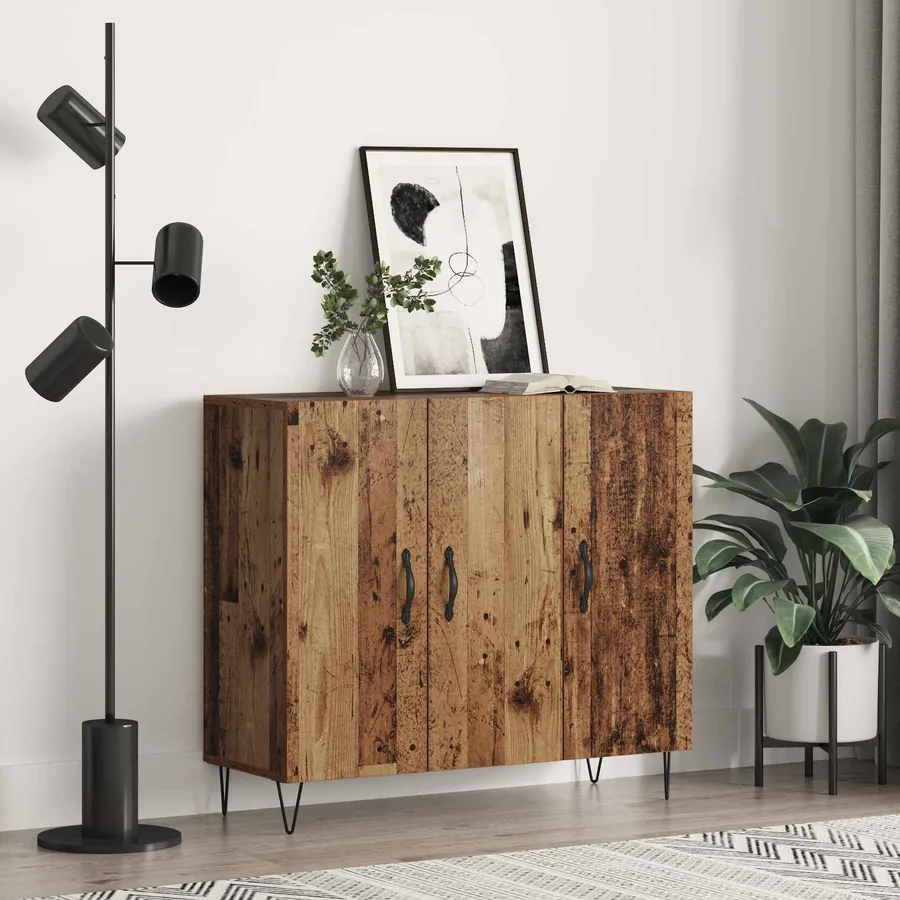 Buffet Bois ancien 90 x 32,5 x 80 cm Bois d'ingénierie