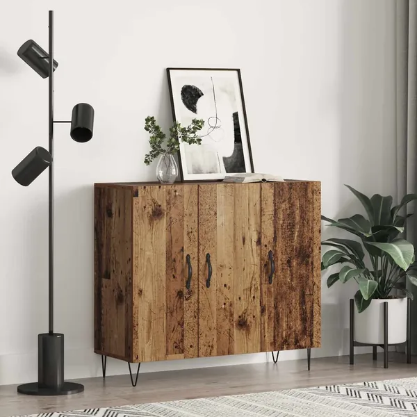 Buffet Bois ancien 90 x 32,5 x 80 cm Bois d'ingénierie