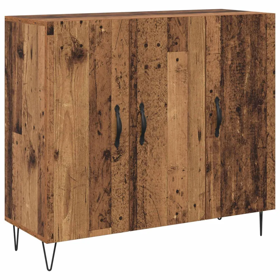 Buffet Bois ancien 90 x 32,5 x 80 cm Bois d'ingénierie - 2