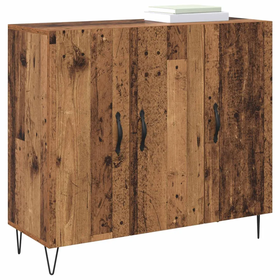 Buffet Bois ancien 90 x 32,5 x 80 cm Bois d'ingénierie - 3