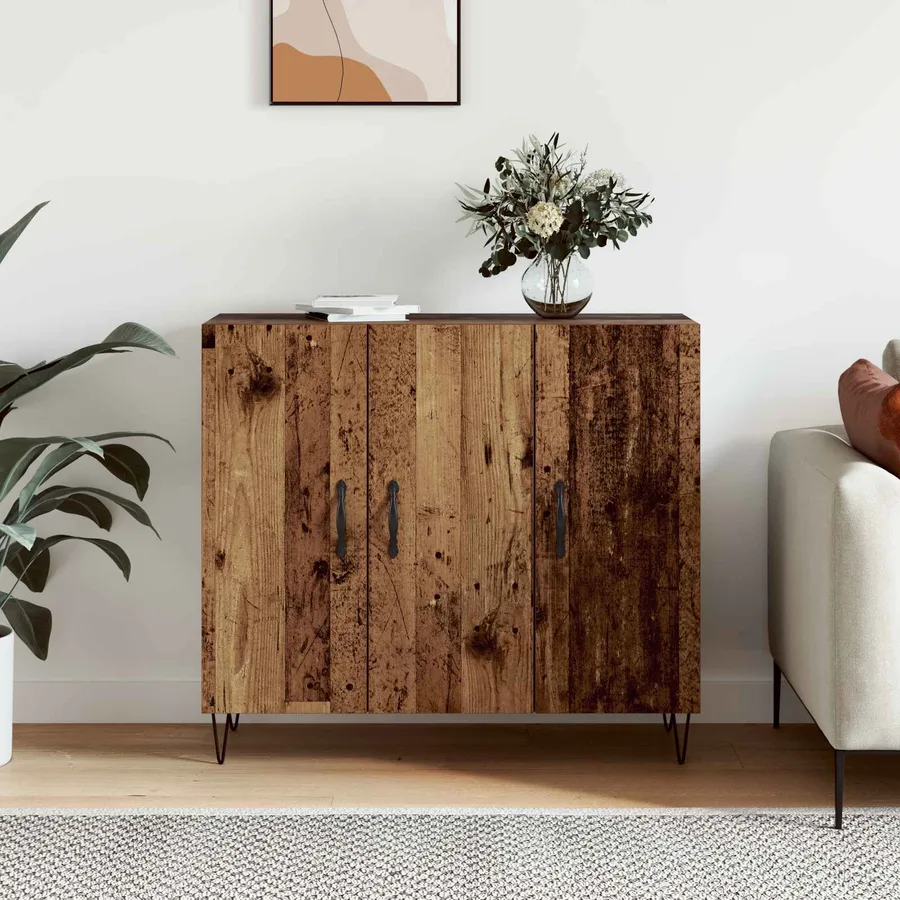 Buffet Bois ancien 90 x 32,5 x 80 cm Bois d'ingénierie - 4