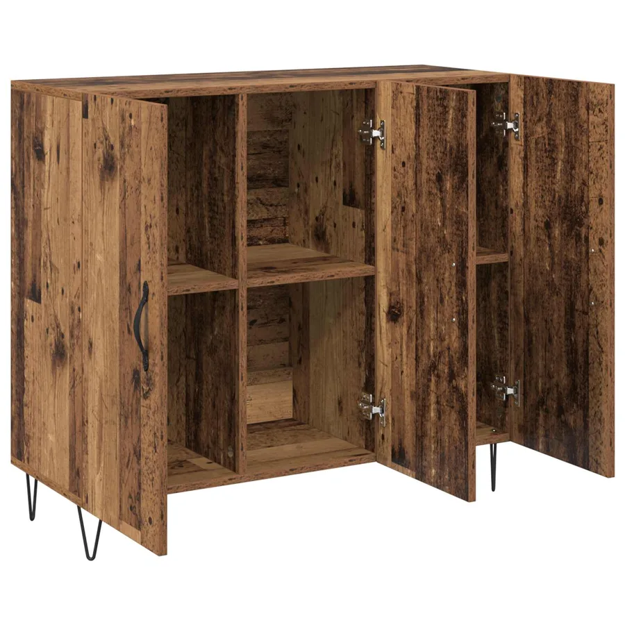 Buffet Bois ancien 90 x 32,5 x 80 cm Bois d'ingénierie - 5