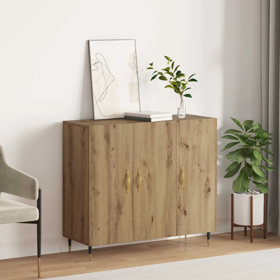 Buffet Chêne artisanal 90 x 34 x 80 cm Bois d'ingénierie