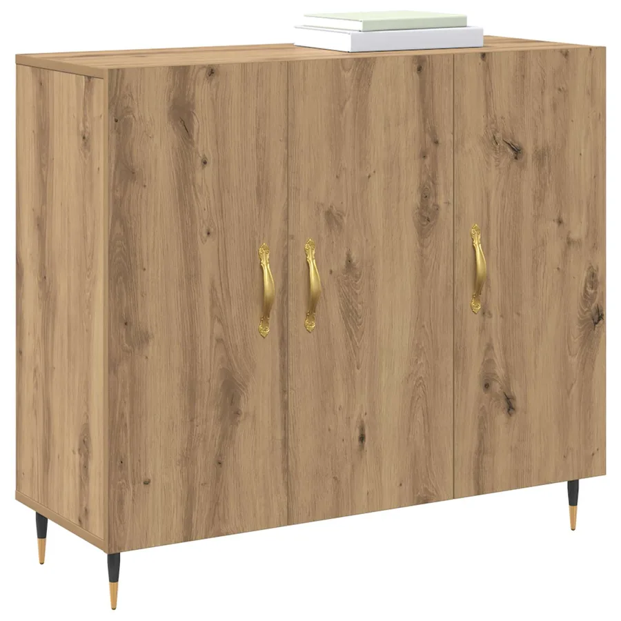 Buffet Chêne artisanal 90 x 34 x 80 cm Bois d'ingénierie - 3