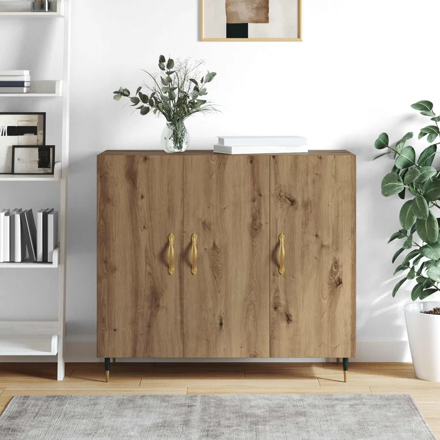 Buffet Chêne artisanal 90 x 34 x 80 cm Bois d'ingénierie - 4