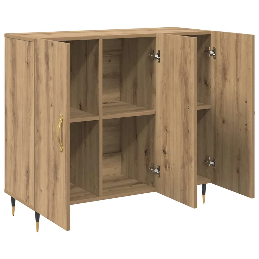 Buffet Chêne artisanal 90 x 34 x 80 cm Bois d'ingénierie - 5