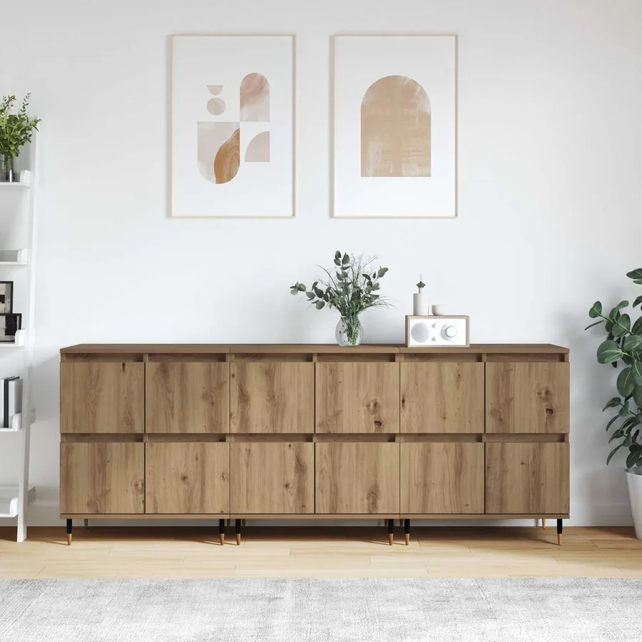 Armoire de rangement 3 pcs Chêne artisanal 60 x 35 x 70 cm