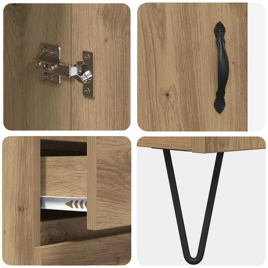Haut Armoire Chêne artisanal 69,5 x 34 x 90 cm - 11