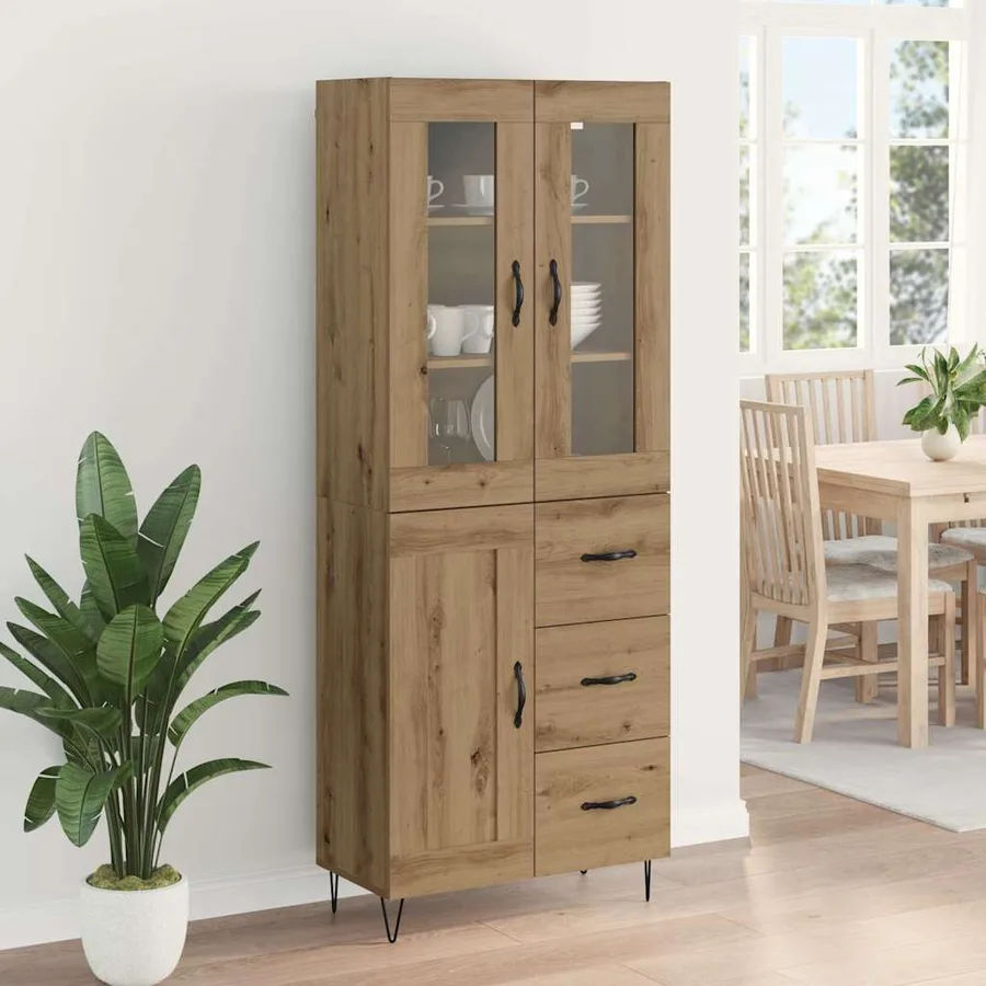 Haut Armoire Chêne artisanal 69,5 x 34 x 90 cm - 4