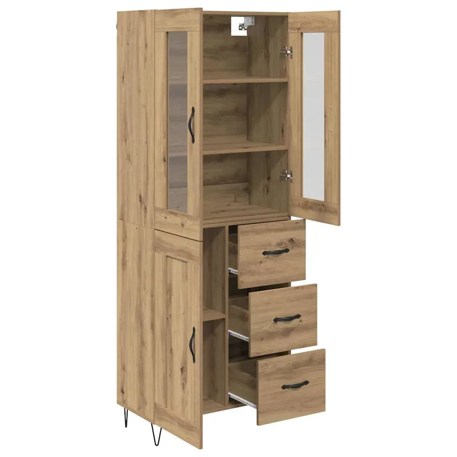 Haut Armoire Chêne artisanal 69,5 x 34 x 90 cm - 5