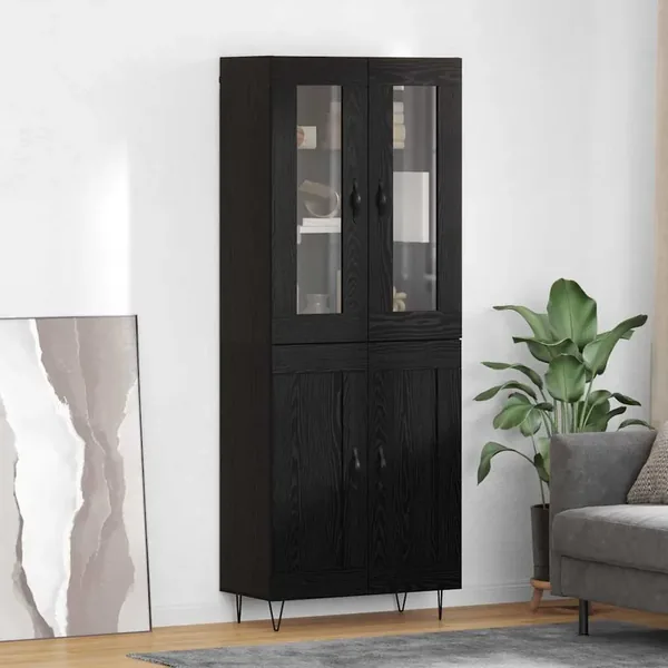 Haut Armoire Chêne noir 69,5 x 34 x 90 cm Bois d'ingénierie