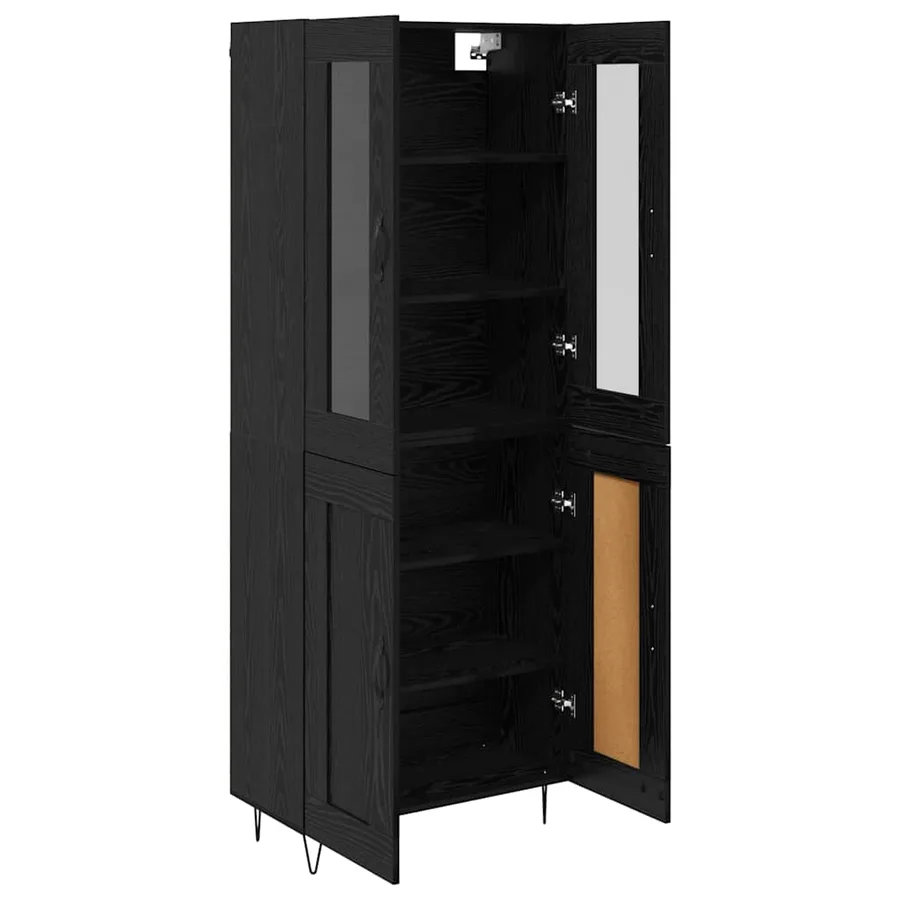 Haut Armoire Chêne noir 69,5 x 34 x 90 cm Bois d'ingénierie - 5