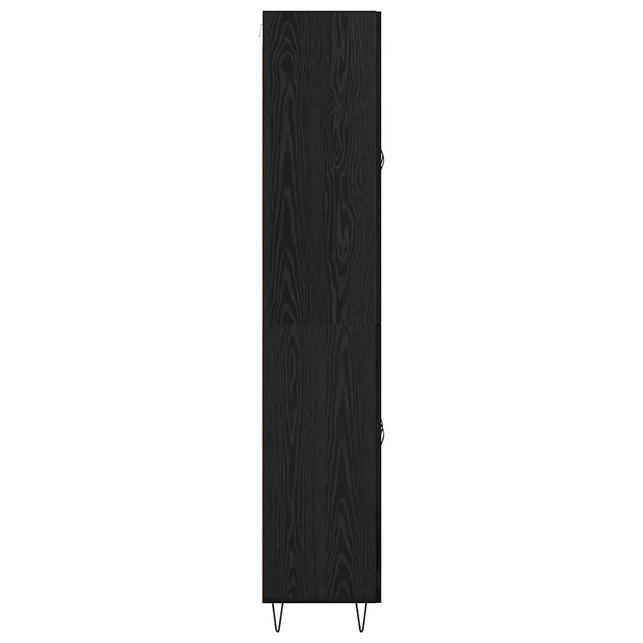 Haut Armoire Chêne noir 69,5 x 34 x 90 cm Bois d'ingénierie - 9