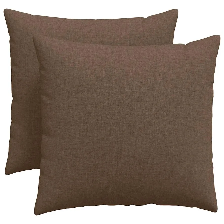 Coussins de canapé 2 pcs Marron 50 x 50 cm tissu - 2