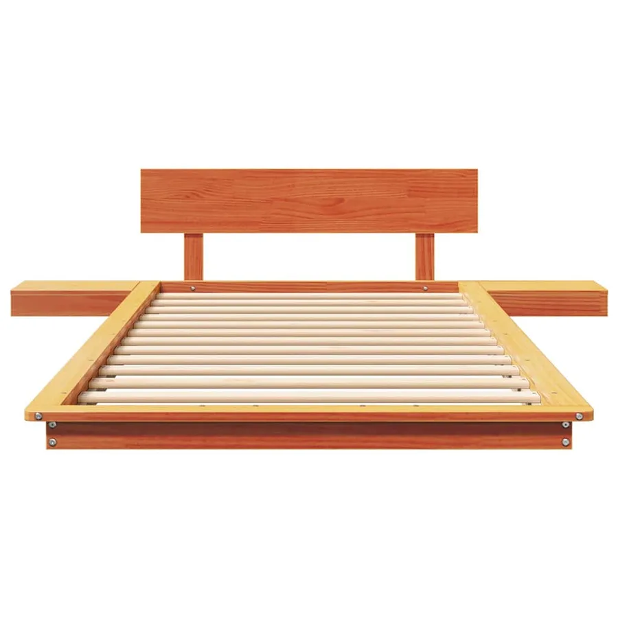 Cadre de lit Marron 100 x 200 cm bois - 5