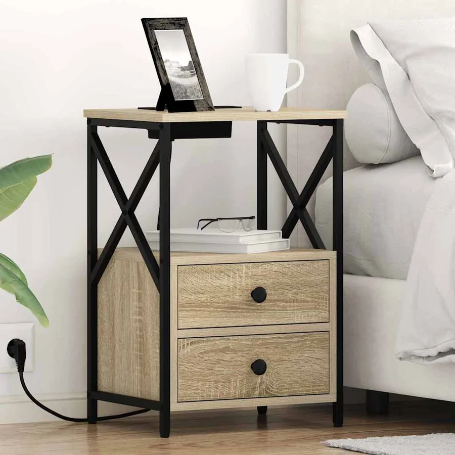 Cabinet de chevet 2 pcs Chêne Sonoma 40 x 31 x 60 cm