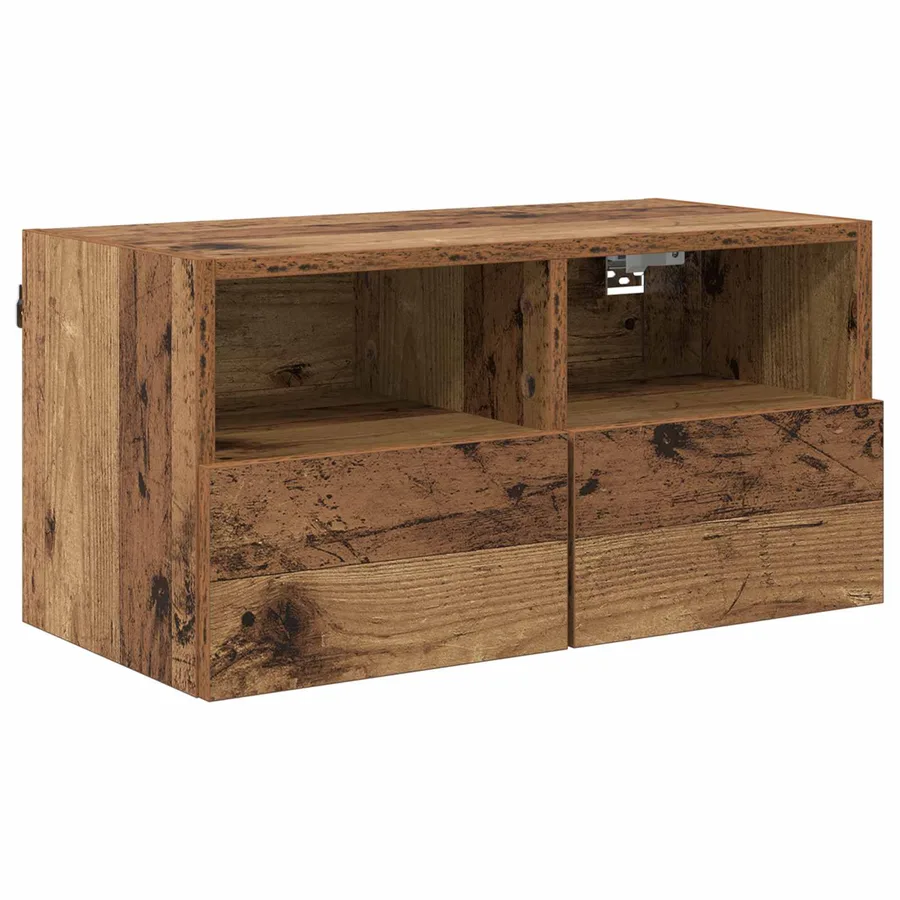 Meubles TV muraux 2 pcs Bois Ancien 60 x 30 x 30 cm - 5