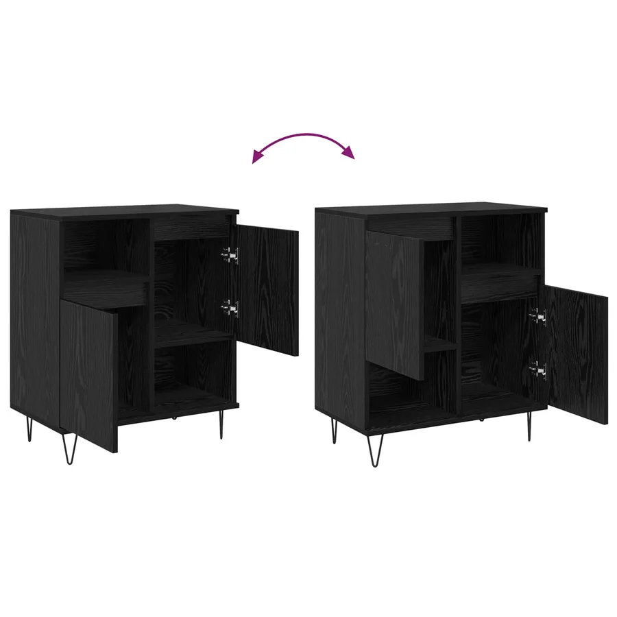 Buffet Chêne noir 60 x 35 x 70 cm - 11