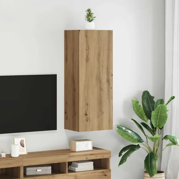 Meuble TV mural 40,5 x 30 x 102 cm Chêne artisanal