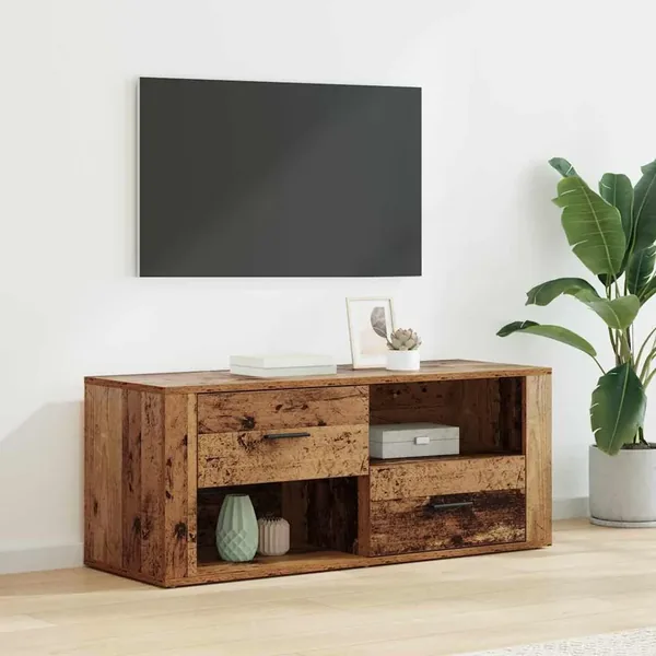 Meuble TV Bois Ancien 100 x 35 x 40 cm Bois d'ingénierie