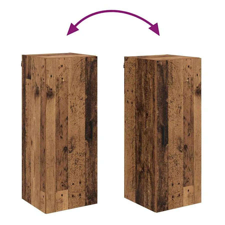Meuble mural Bois Ancien 34,5 x 34 x 90 cm Bois d'ingénierie - 10