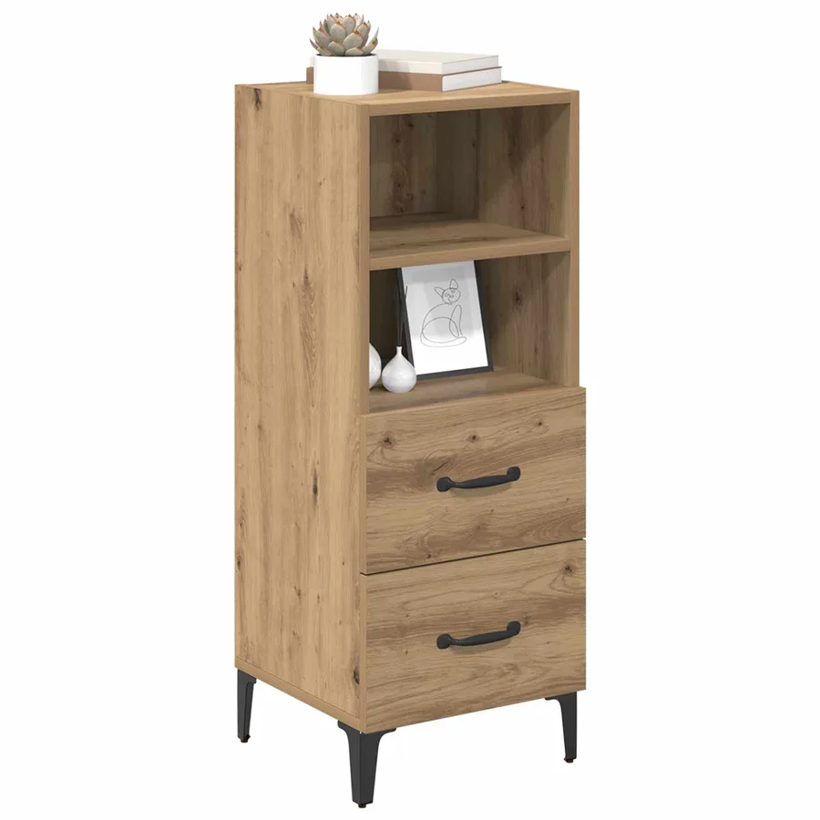 Buffet chêne artisanal 34 x 34,5 x 90 cm Bois d'ingénierie - 3