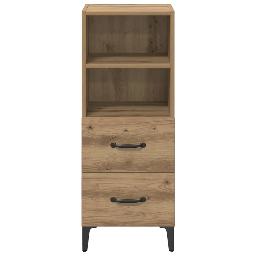 Buffet chêne artisanal 34 x 34,5 x 90 cm Bois d'ingénierie - 6