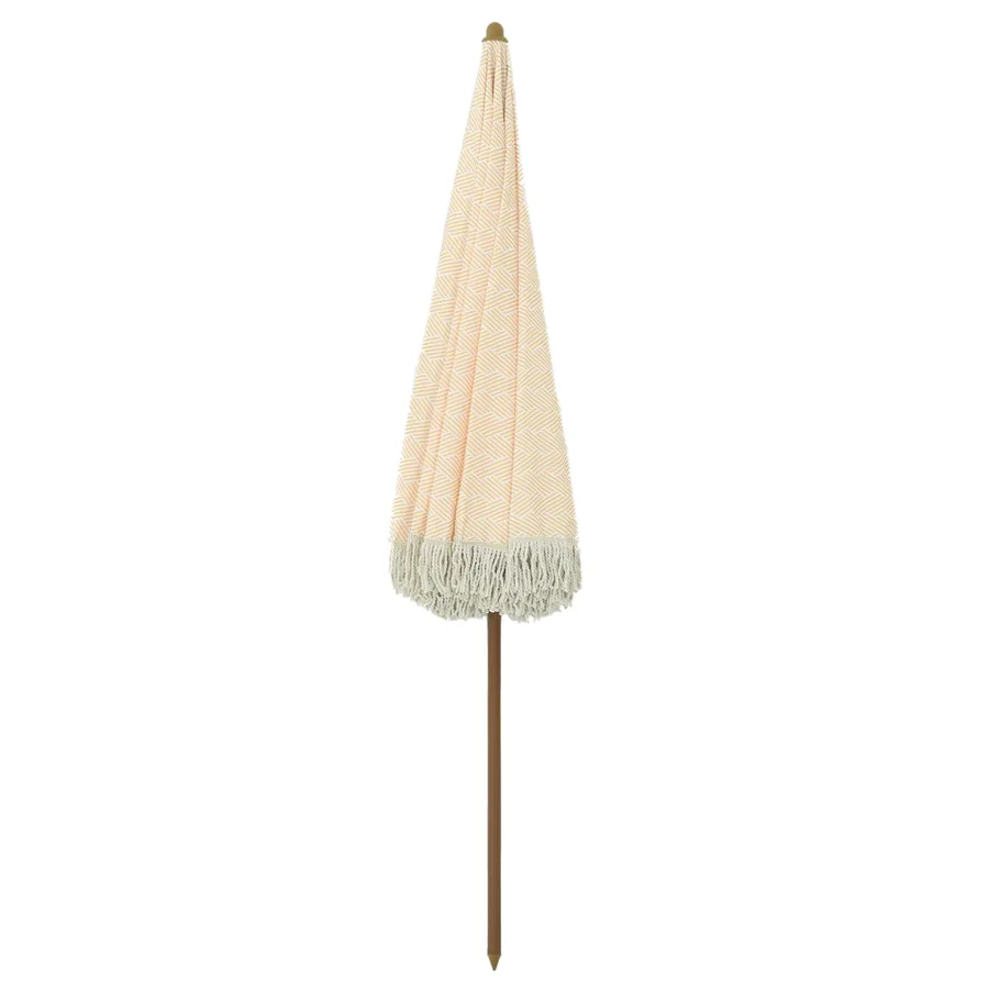 Parasol de plage Jaune et blanc 205 x 205 x 210 cm - 4