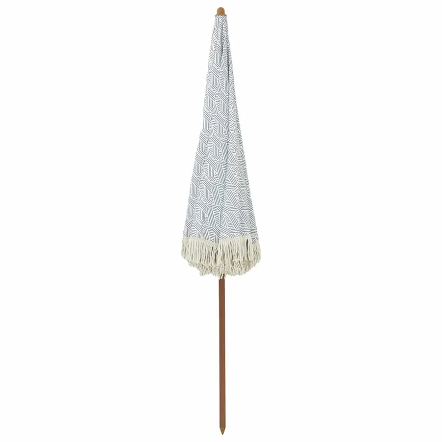 Parasol de plage Gris et blanc 205 x 205 x 210 cm - 4