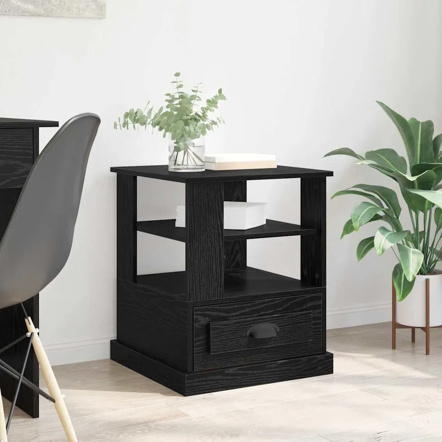 Cabinet de chevet Chêne noir 50 x 50 x 60 cm Bois d'ingénierie