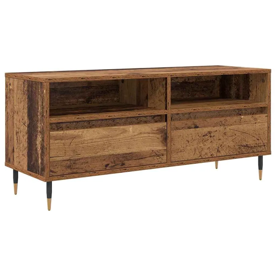 Meuble TV avec tiroir Bois Ancien 100 x 34,5 x 44,5 cm - 2
