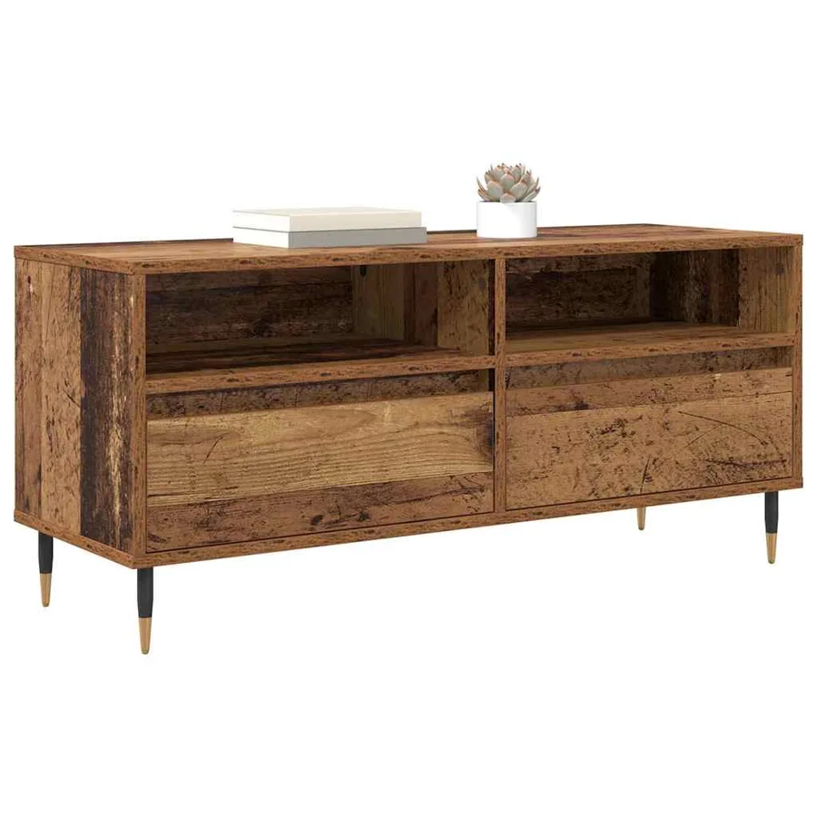 Meuble TV avec tiroir Bois Ancien 100 x 34,5 x 44,5 cm - 3