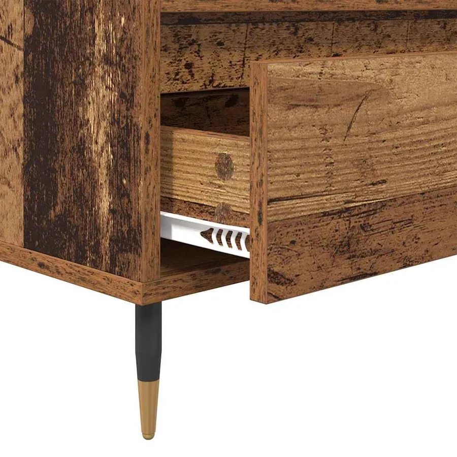 Meuble TV avec tiroir Bois Ancien 100 x 34,5 x 44,5 cm - 9