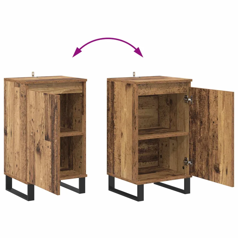 Buffet Bois ancien 40 x 35 x 70 cm Bois d'ingénierie - 11