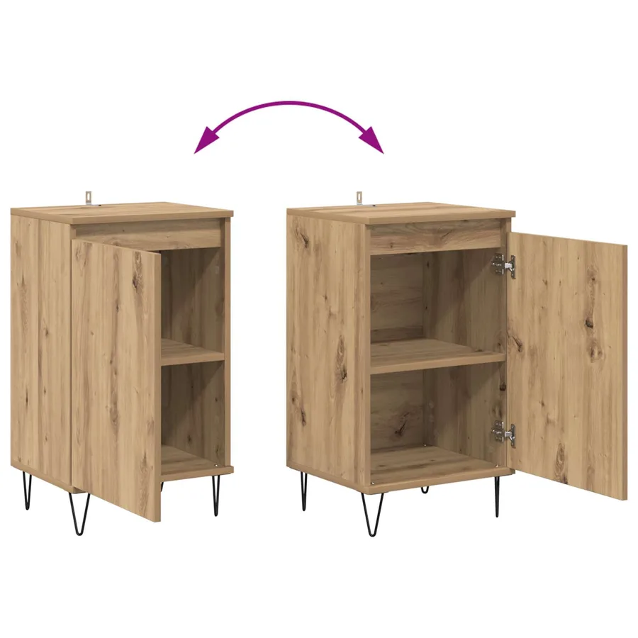 Buffet Chêne artisanal 40 x 35 x 70 cm Bois d'ingénierie - 11