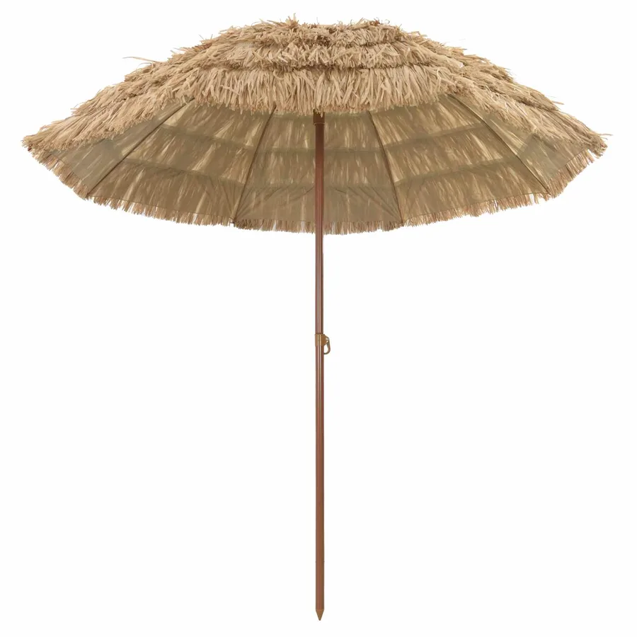 Parasol de plage Naturel 205 x 205 x 210 cm Polyester et Acier - 2
