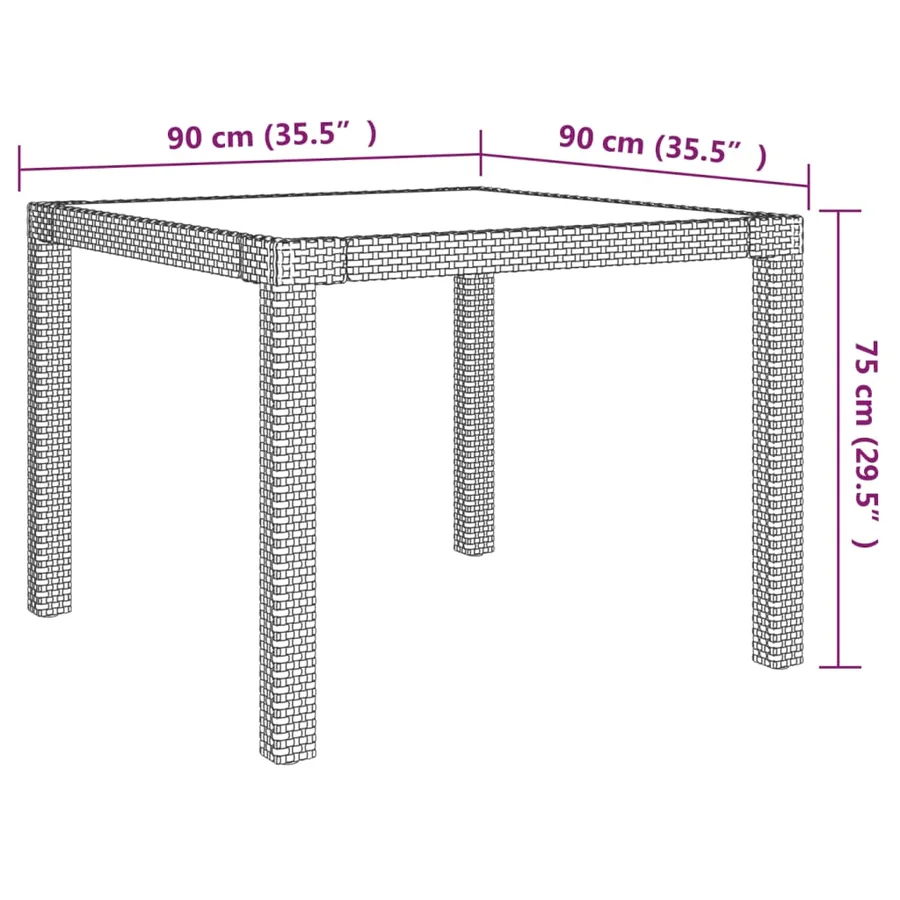 Ensemble à manger d'extérieur 5 pcs coussins Résine tressée - 3