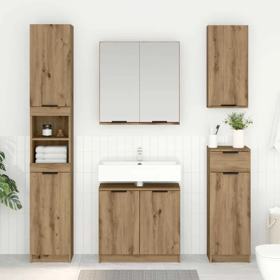 Cabinet de salle de bain Chêne artisanal 64,5 x 33,5 x 59 cm